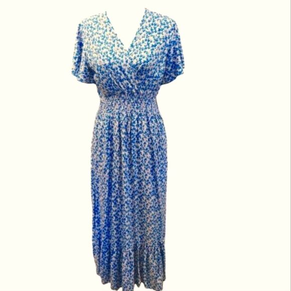 D.H.MODE Dress Parisian Paris Day Dress Ultra‎ Feminine sz M/L - Picture 1 of 13